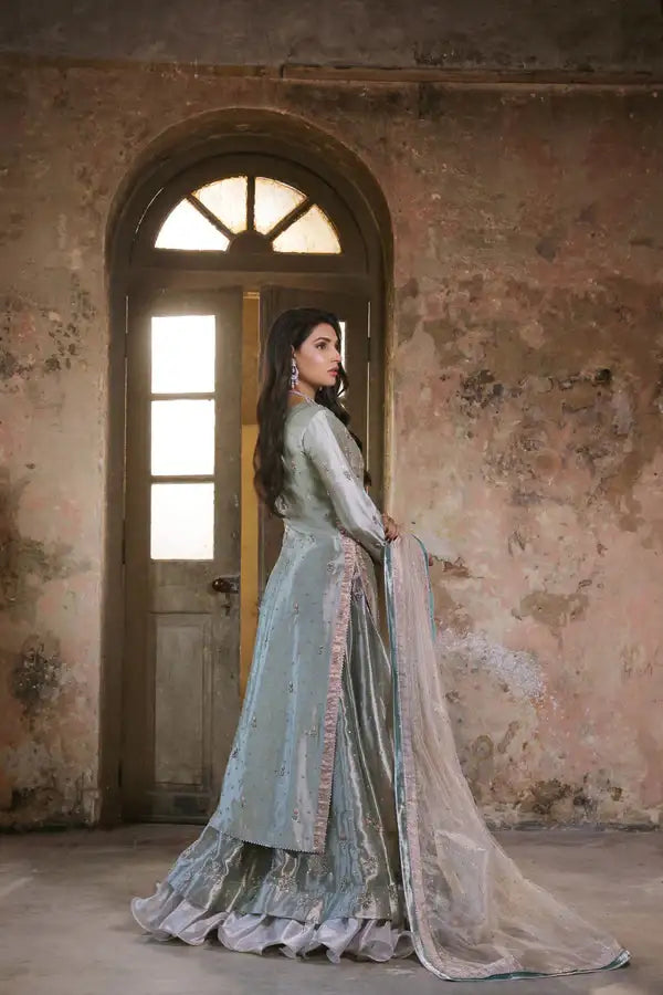 Wahaj M Khan | Banno Wedding Formals | Iceblue Lama Bano outfit