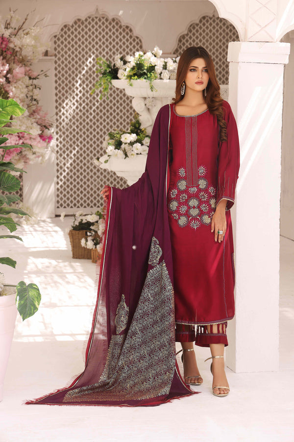 Wahajmkhan | Sitara Formals | MAGENTA PURPLE OUTFIT
