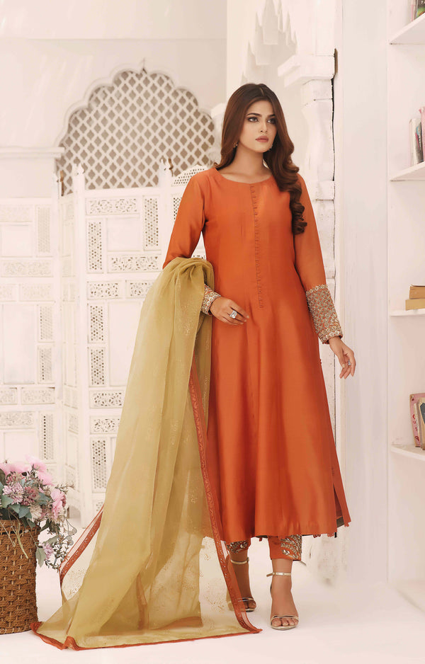 Wahajmkhan | Sitara Formals | RUST & DHANI OUTFIT