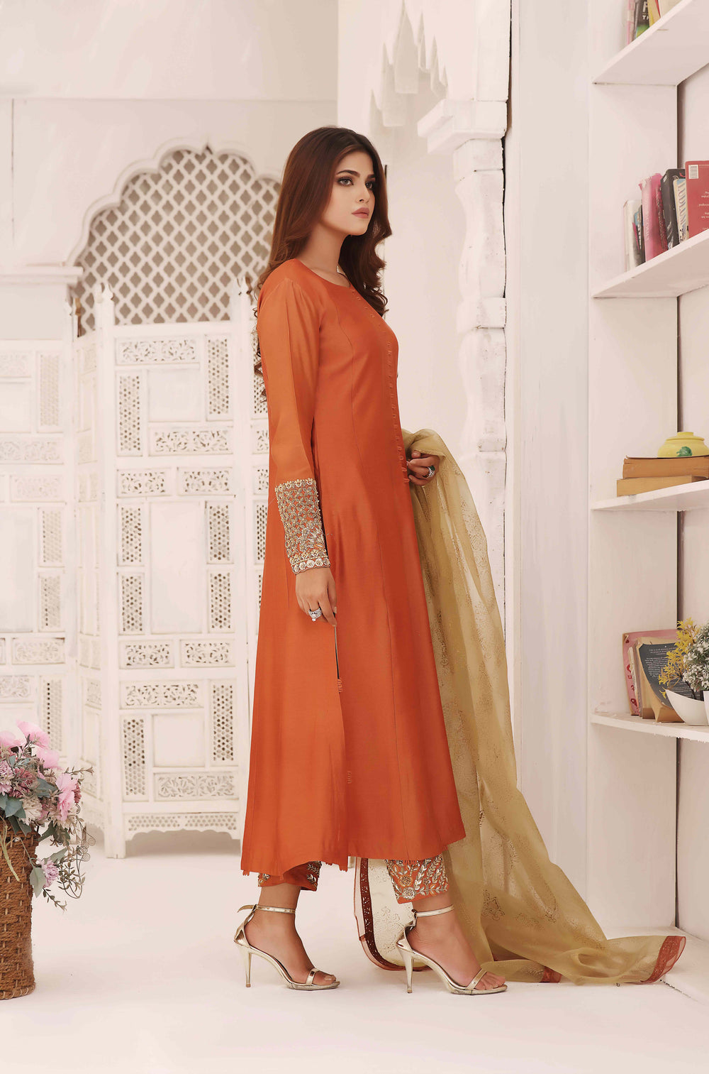 Wahajmkhan | Sitara Formals | RUST & DHANI OUTFIT