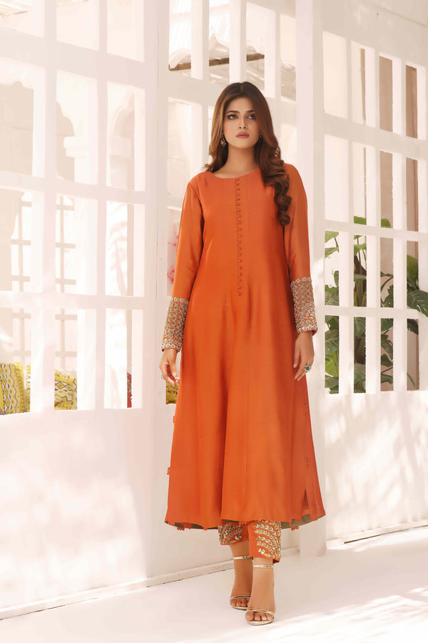 Wahajmkhan | Sitara Formals | RUST & DHANI OUTFIT