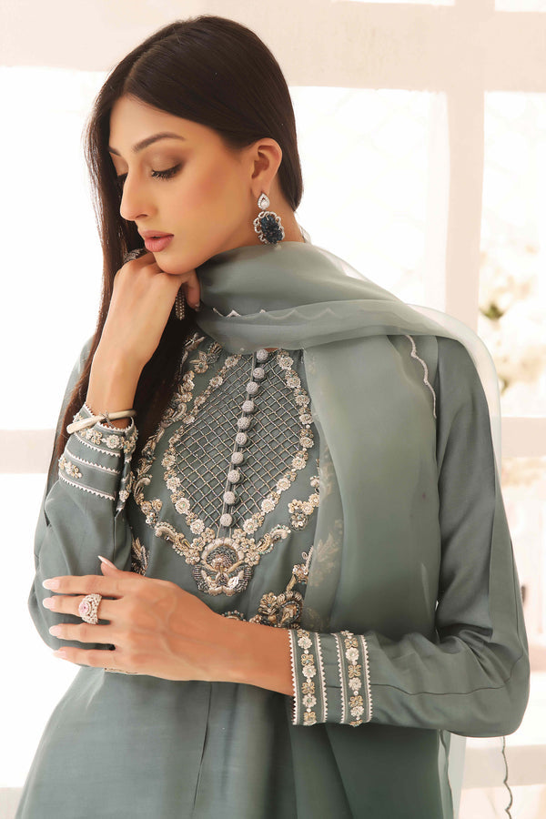 Wahajmkhan | Sitara Formals | SCHOOL GREY KAFTAN OUTFIT