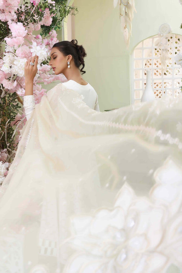Wahajmkhan | Sitara Formals | WHITE BODICE OUTFIT