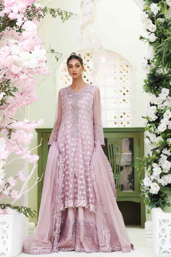 Wahajmkhan | Sitara Formals | LAVENDER HIGH LOW OUTFIT