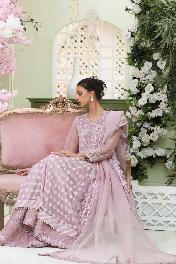 Wahajmkhan | Sitara Formals | LAVENDER HIGH LOW OUTFIT
