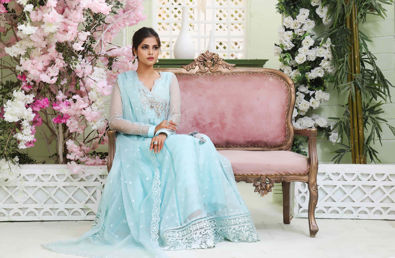 Wahajmkhan | Sitara Formals | FEROZI COTTON NET ANARKALI OUTFIT
