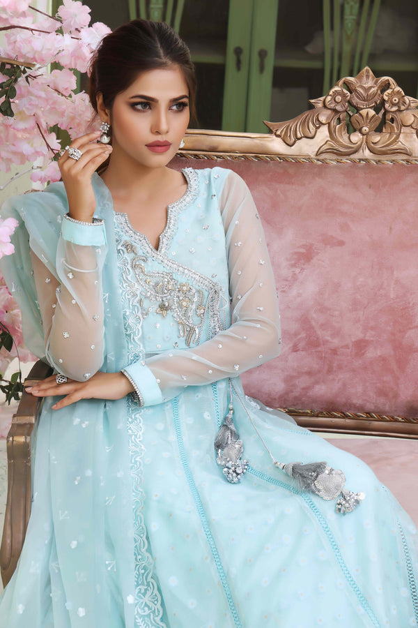 Wahajmkhan | Sitara Formals | FEROZI COTTON NET ANARKALI OUTFIT