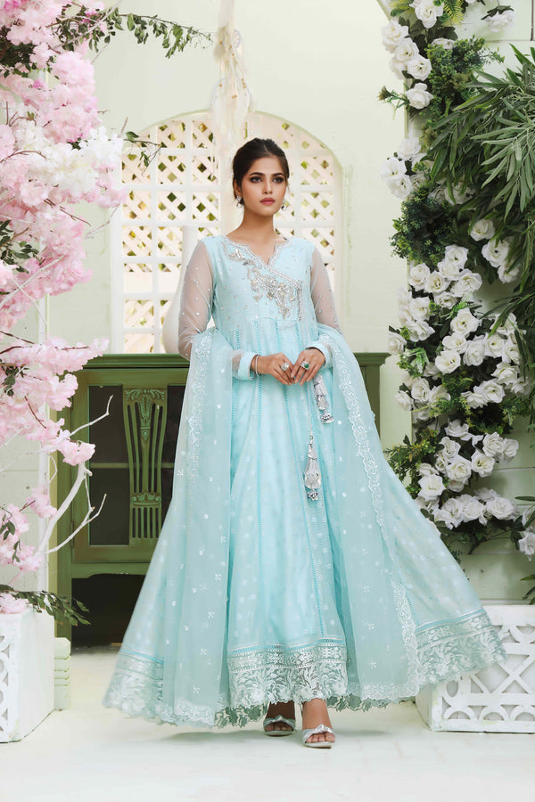 Wahajmkhan | Sitara Formals | FEROZI COTTON NET ANARKALI OUTFIT