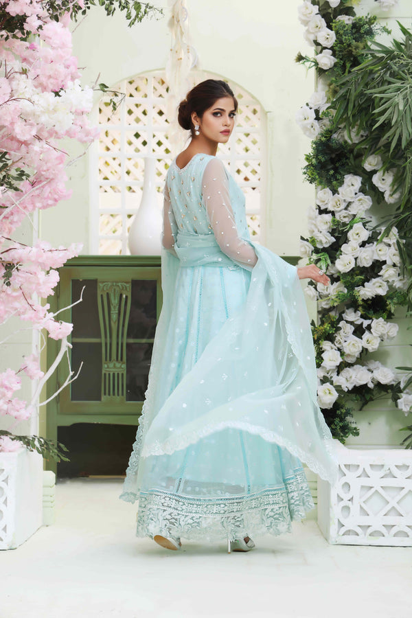 Wahajmkhan | Sitara Formals | FEROZI COTTON NET ANARKALI OUTFIT