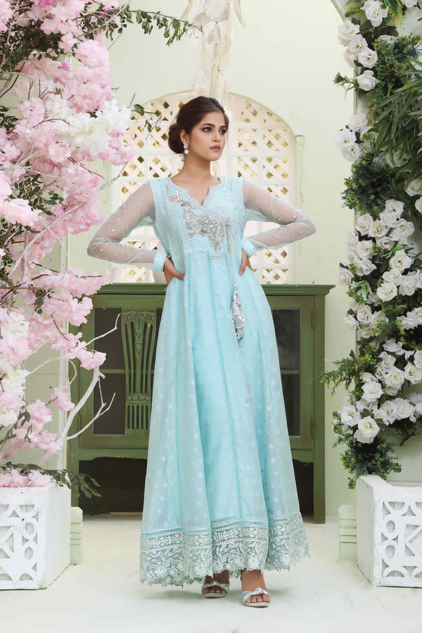 Wahajmkhan | Sitara Formals | FEROZI COTTON NET ANARKALI OUTFIT