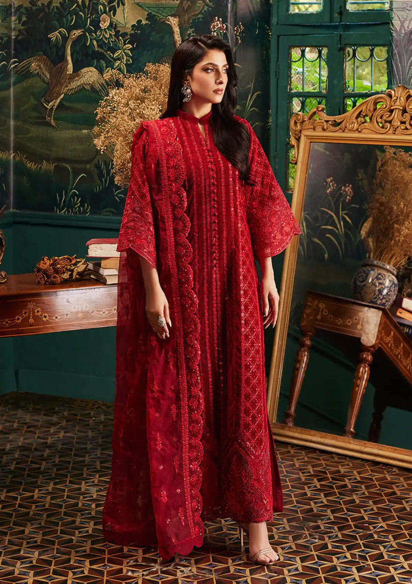 Zainab Chottani | Embroidered Velvet | SURKH D-05 - Official Zainab Chottani - Agha Fabrics UK