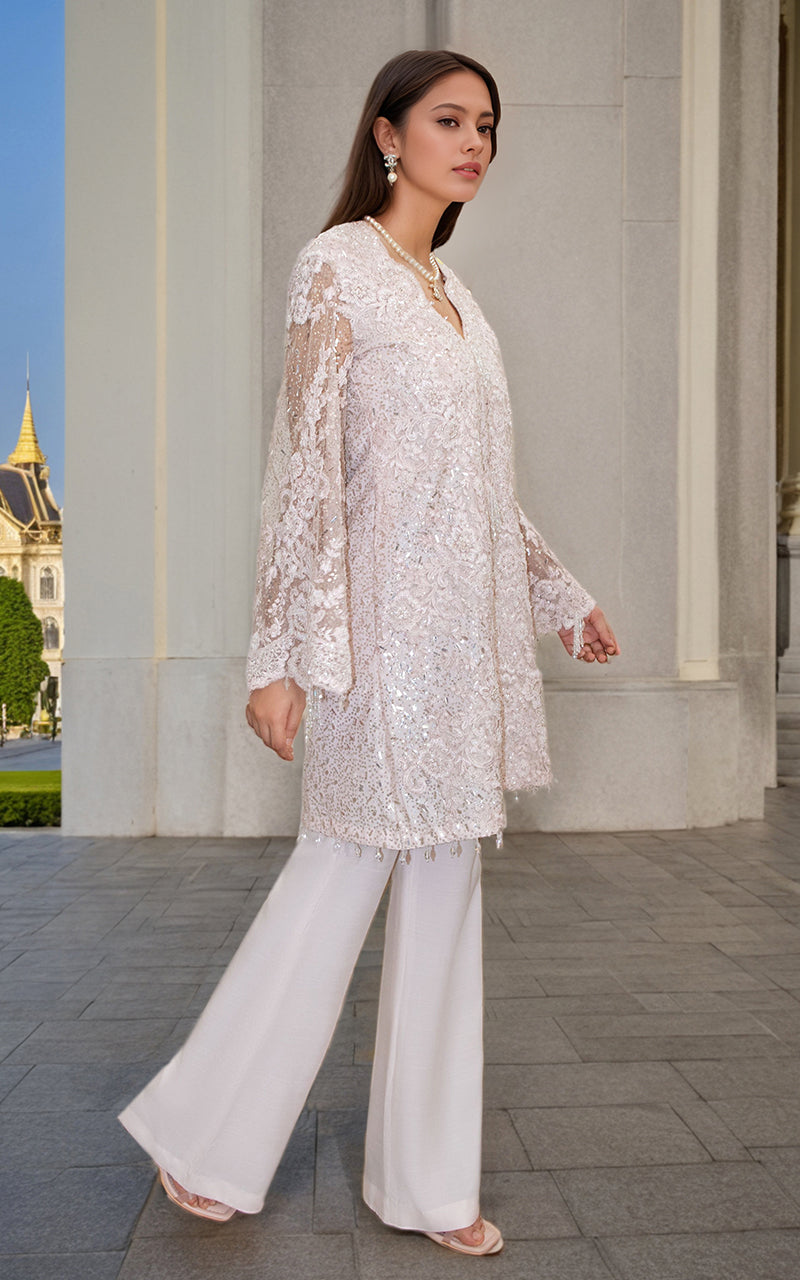 Threads and Motifs | Formal Dresses 25 | Net Cut Dana Shirt With Trouser
