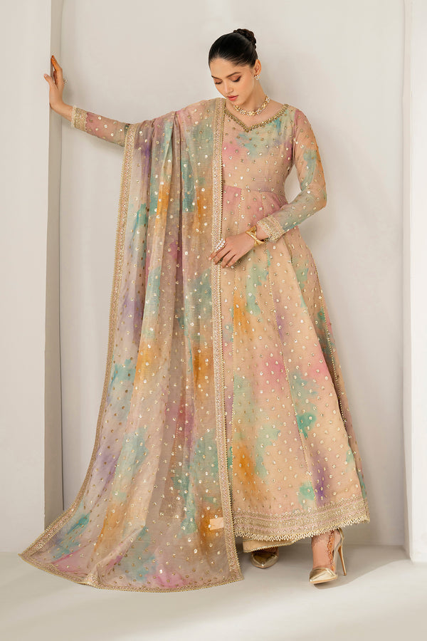 Baroque | Luxury Pret 25 | EMBROIDERED COTTON PATTI PR-1138 - Official Baroque - Agha Fabrics UK