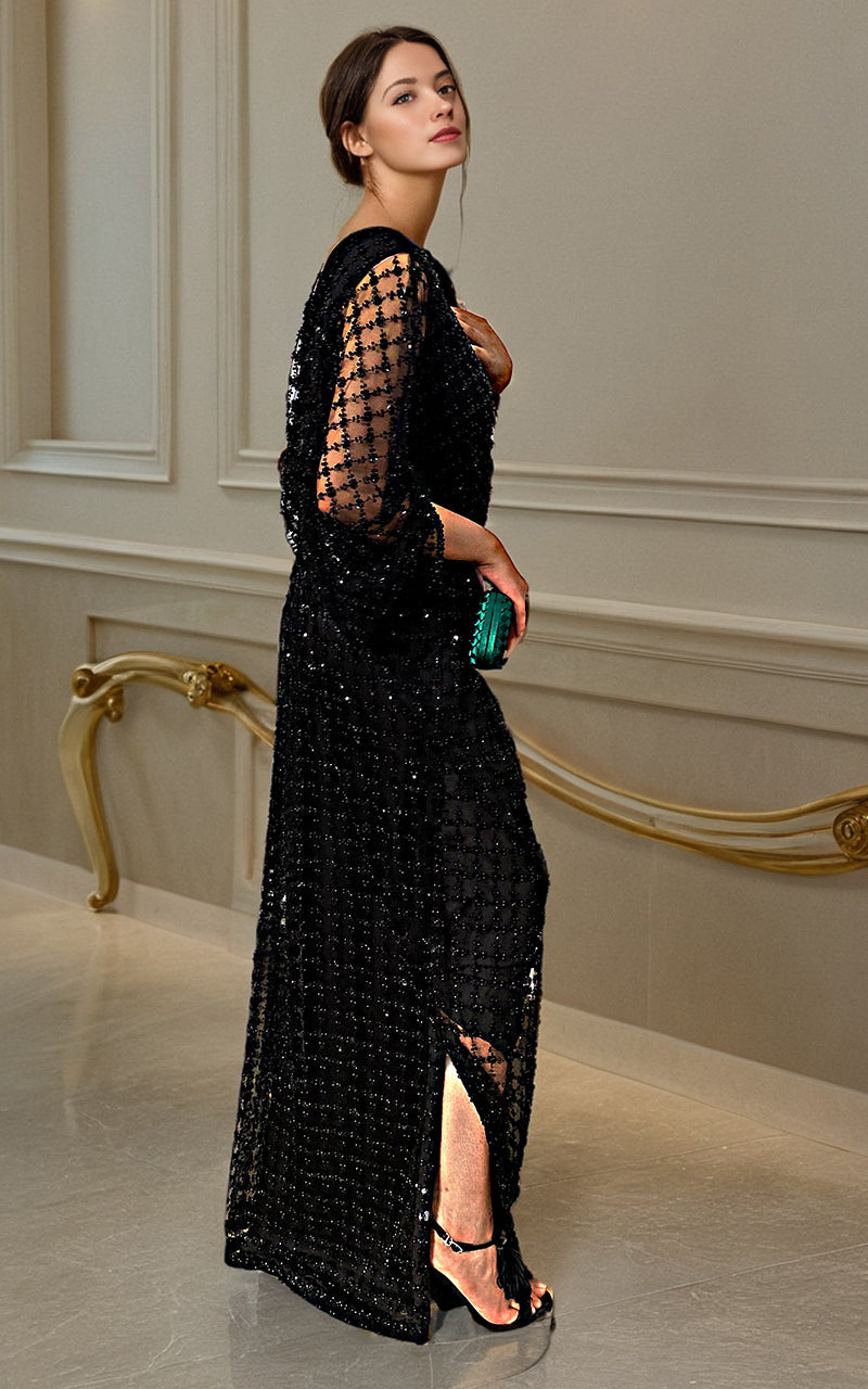 Threads and Motifs | Formal Dresses 25 | Net Embroidered Kaftan