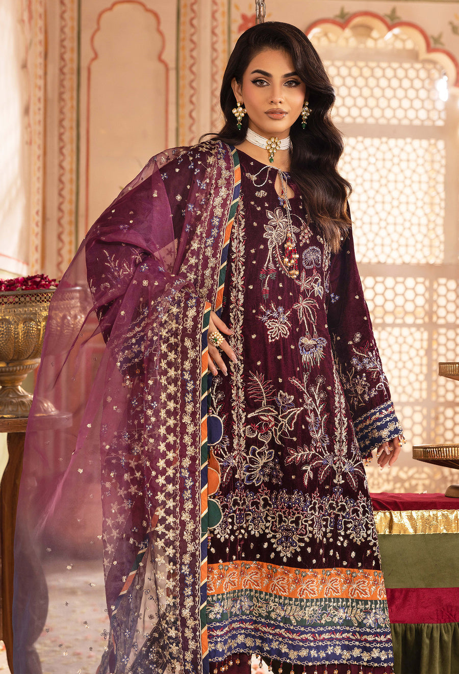 Adans Libas | Velvet 25 | 7520 V - Official Adans Libas - Agha Fabrics UK