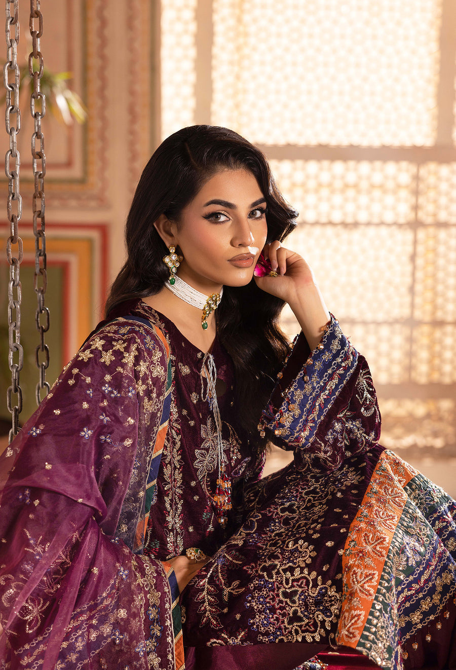 Adans Libas | Velvet 25 | 7520 V - Official Adans Libas - Agha Fabrics UK