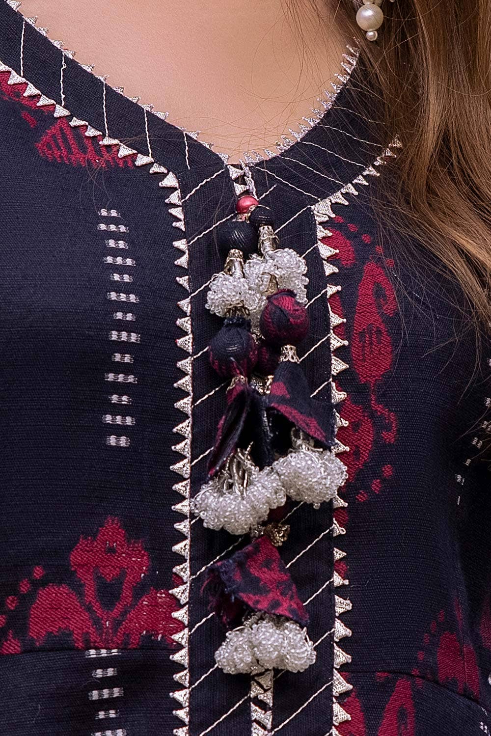 Gul Ahmed | Winter Collection 24 | Pashmina Dupatta AP-42023 - Official Gul Ahmed - Agha Fabrics UK