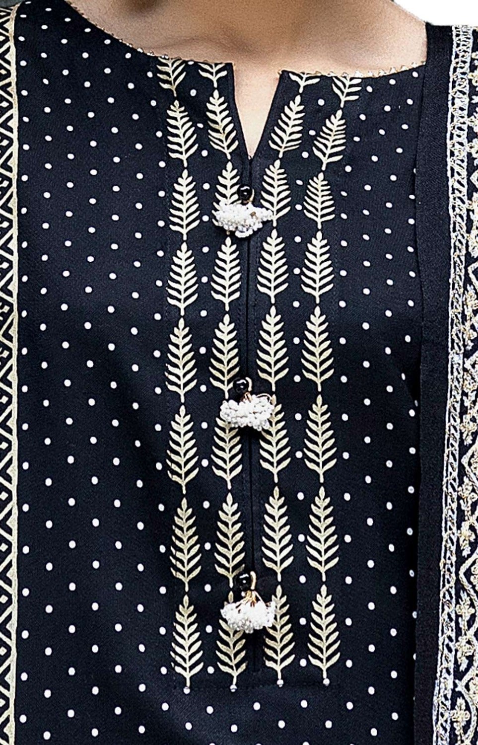 Gul Ahmed | Winter Collection 24 | Lacquer Pashmina Dupatta AP-42021 - Official Gul Ahmed - Agha Fabrics UK