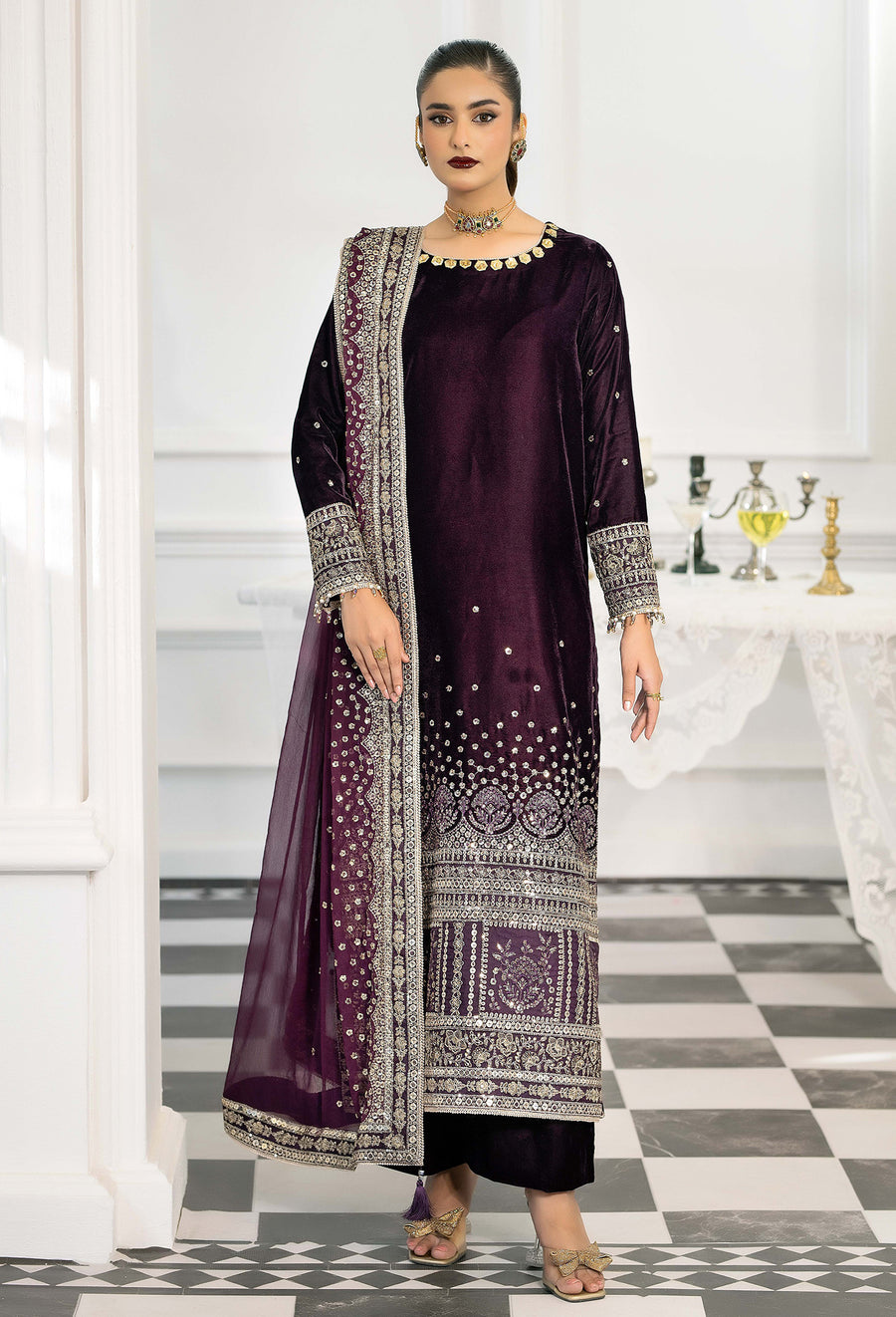 Adans Libas | Velvet 25 | VELVET 7780 - Official Adans Libas - Agha Fabrics UK