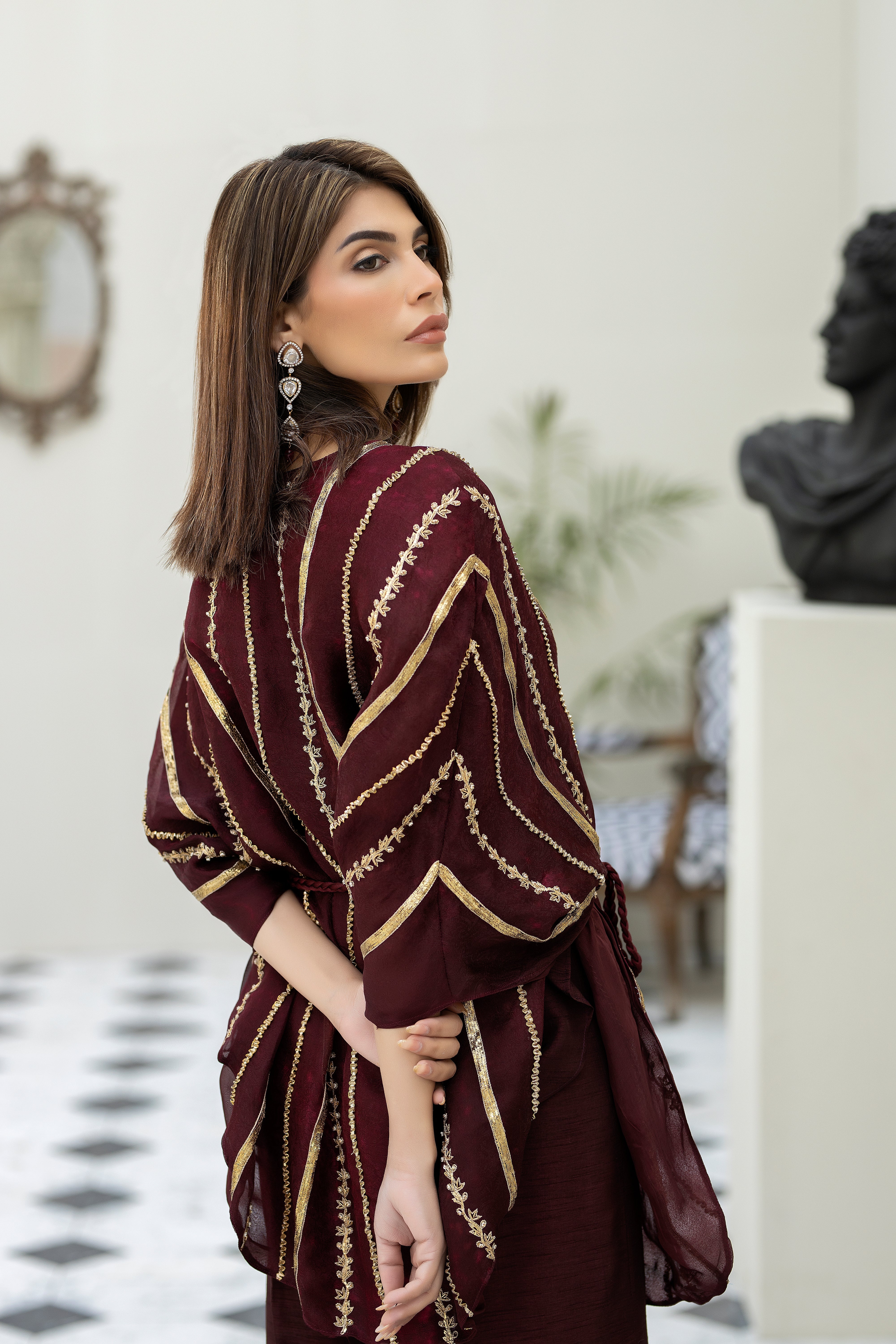 Purple haze Pret Studio | Noubahar Luxury Formals | Burgundy Love