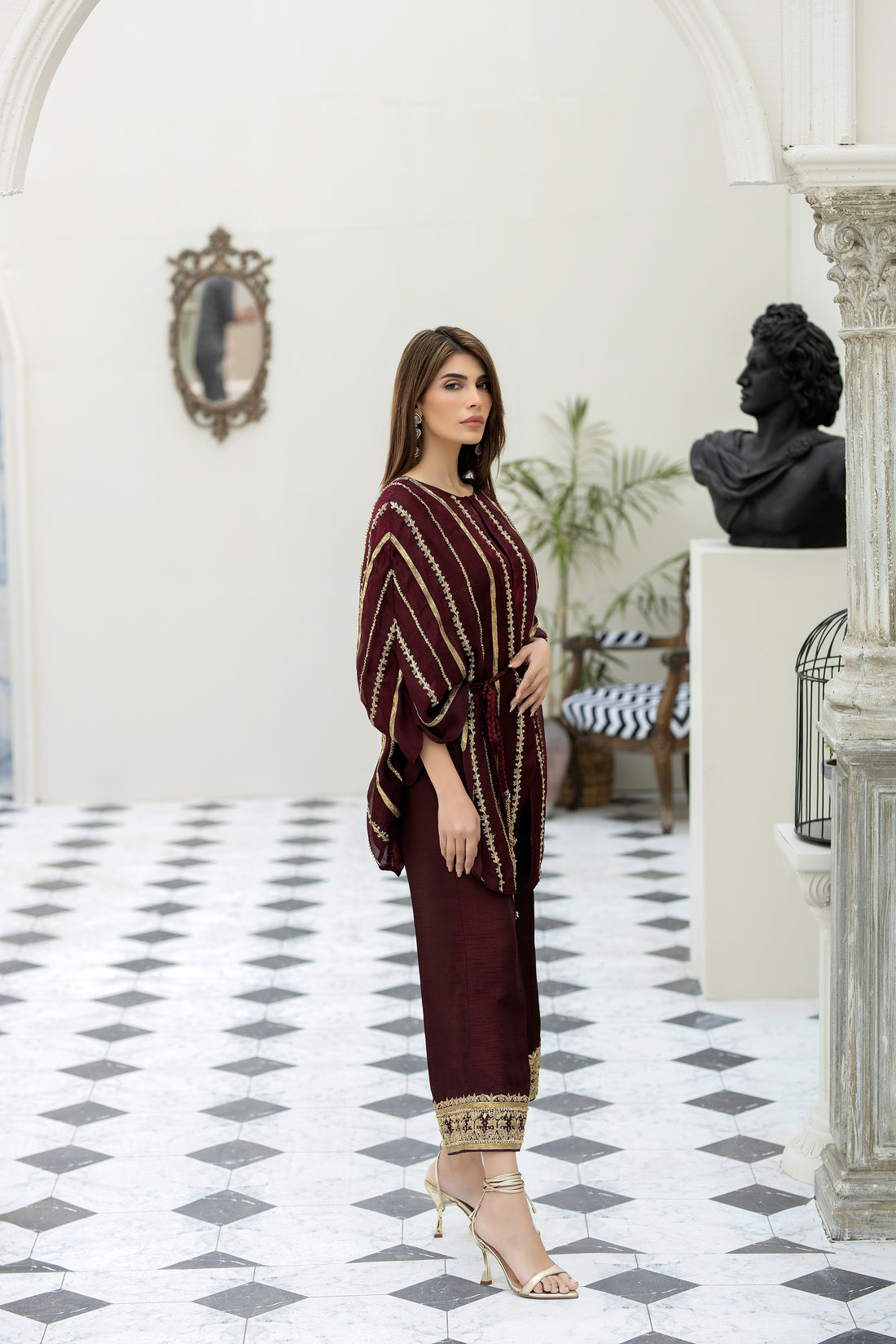 Purple haze Pret Studio | Noubahar Luxury Formals | Burgundy Love
