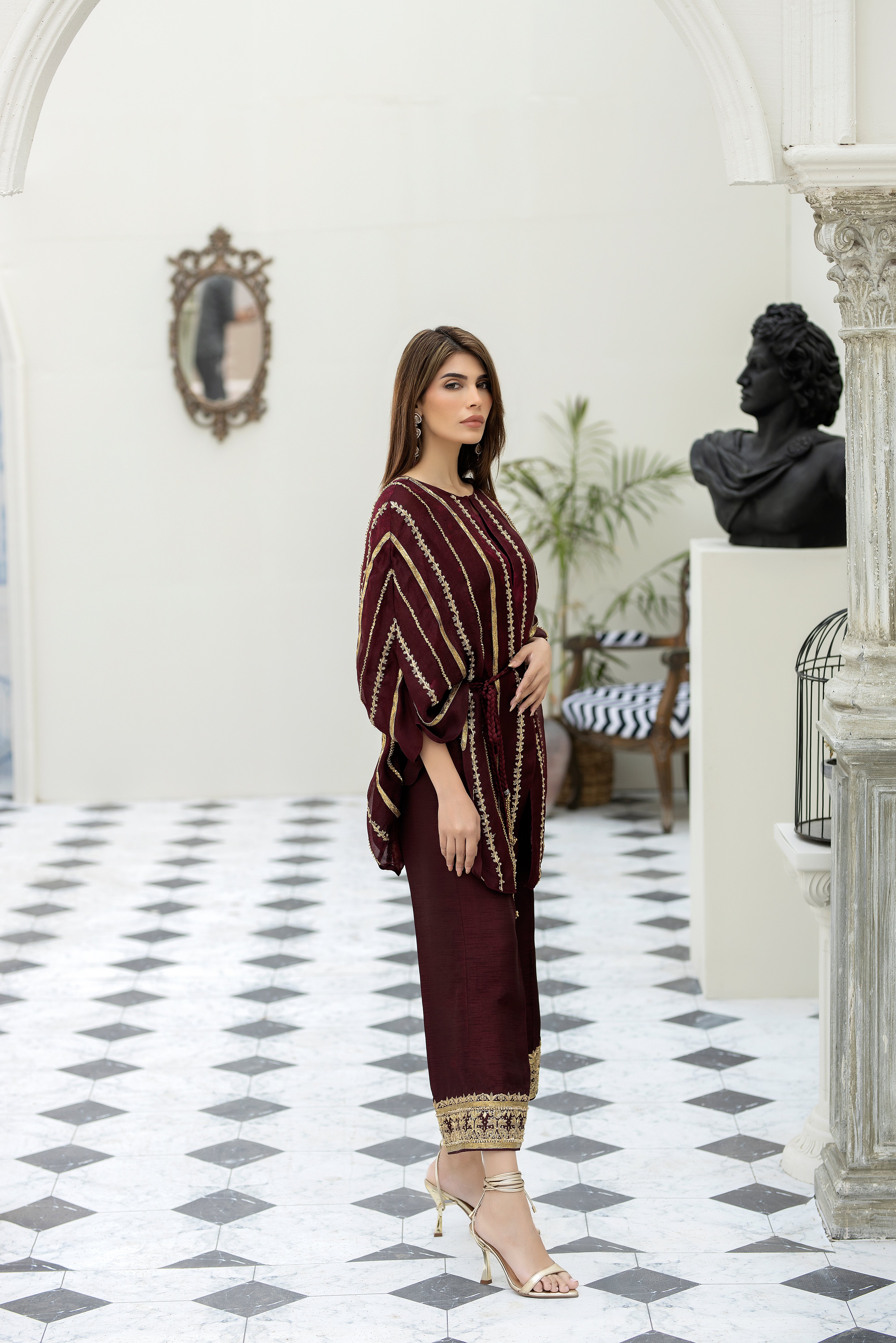 Purple haze Pret Studio | Noubahar Luxury Formals | Burgundy Love