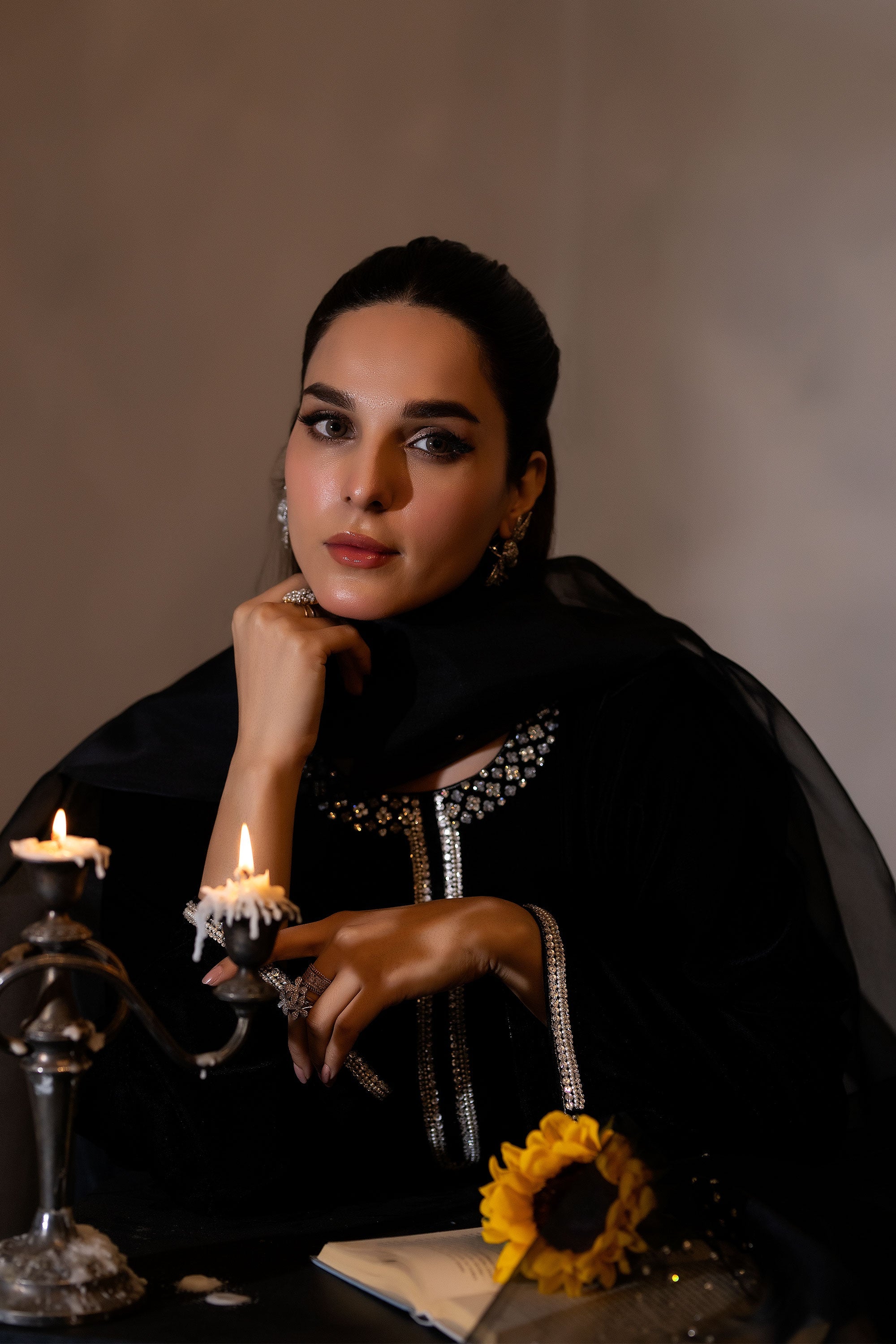 Hana | Mavi Velvets | Twilight Embers - Official Hana - Agha Fabrics UK