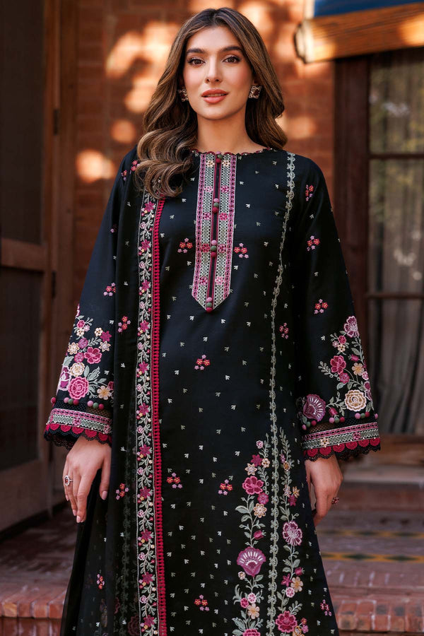 Farasha | Summer Weaves Embroidered Lawn | Ornate Noir