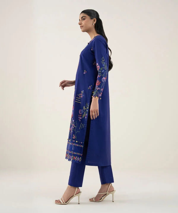 Sapphire | Fall Winter 25 | 3 Piece - Embroidered Lawn Suit 0PESG25V510B
