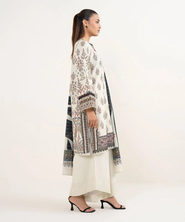 Sapphire | Fall Winter 25 | 3 Piece - Embroidered Cotton Suit 0PESG25V538B
