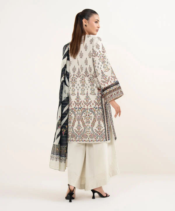 Sapphire | Fall Winter 25 | 3 Piece - Embroidered Cotton Suit 0PESG25V538B