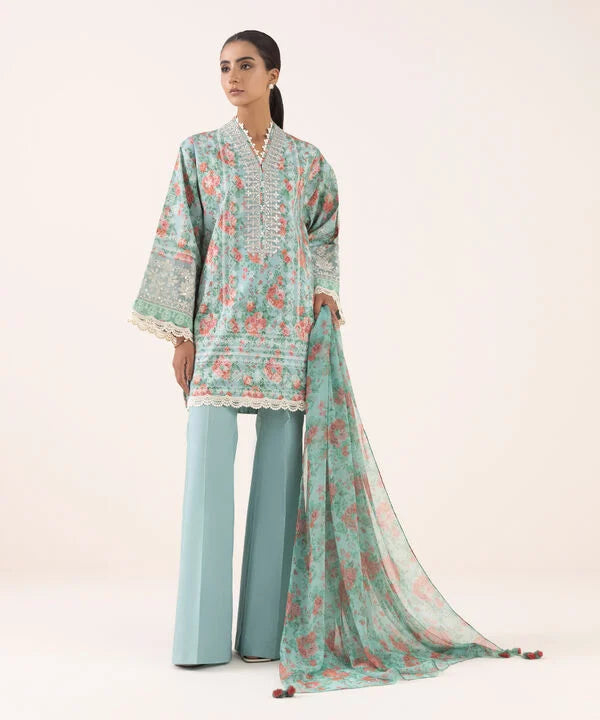 Sapphire | Fall Winter 25 | 3 Piece - Embroidered Cotton Viscose Suit 0PESG25V618B