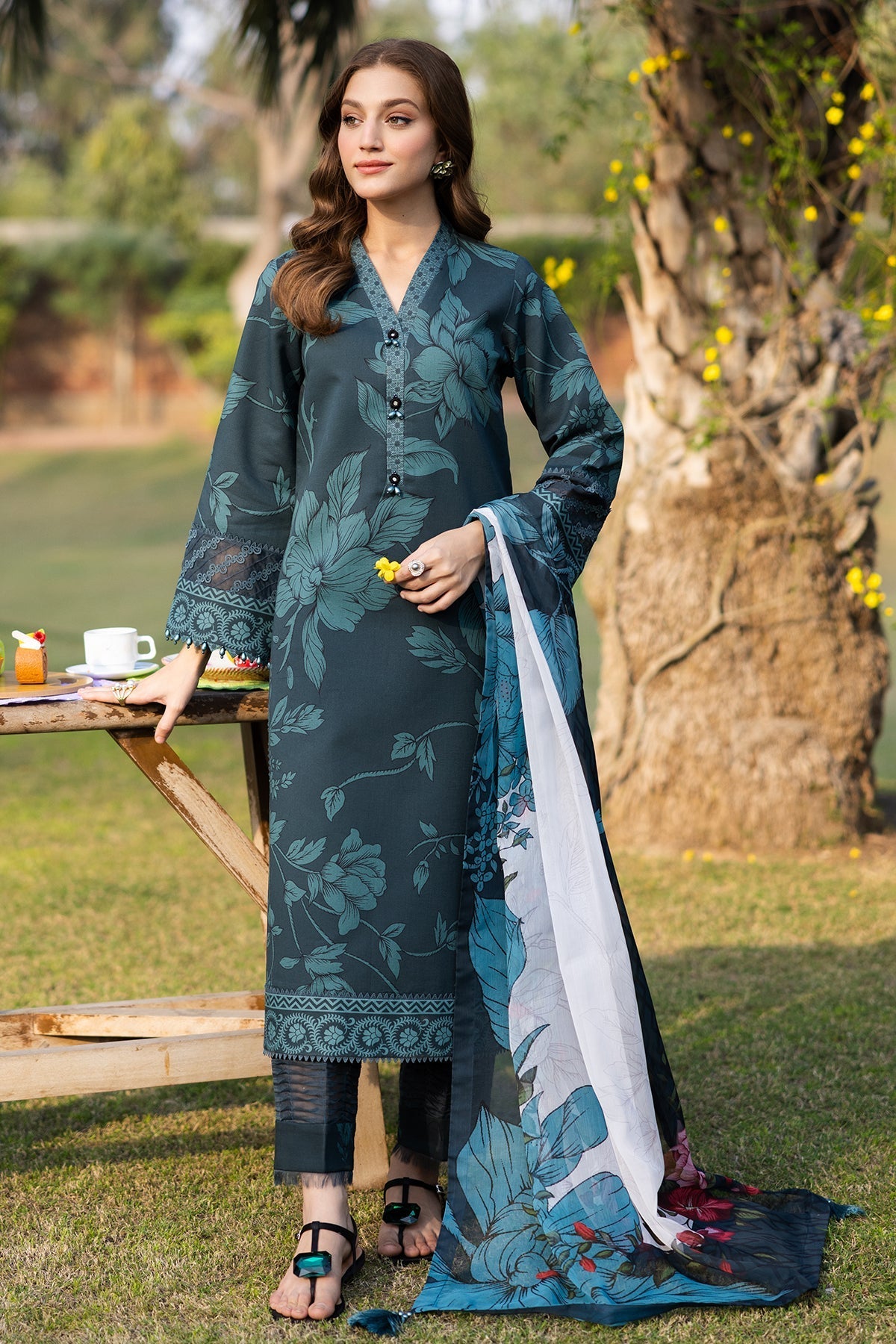 Alizeh | Sheen Lawn Prints 25 | AF-PL-6035-Nigella