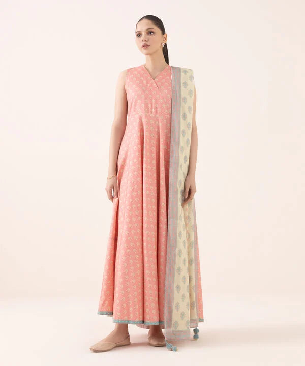 Sapphire | Fall Winter 25 | 3 Piece - Printed Light Linen Suit 0U3PDY25V642