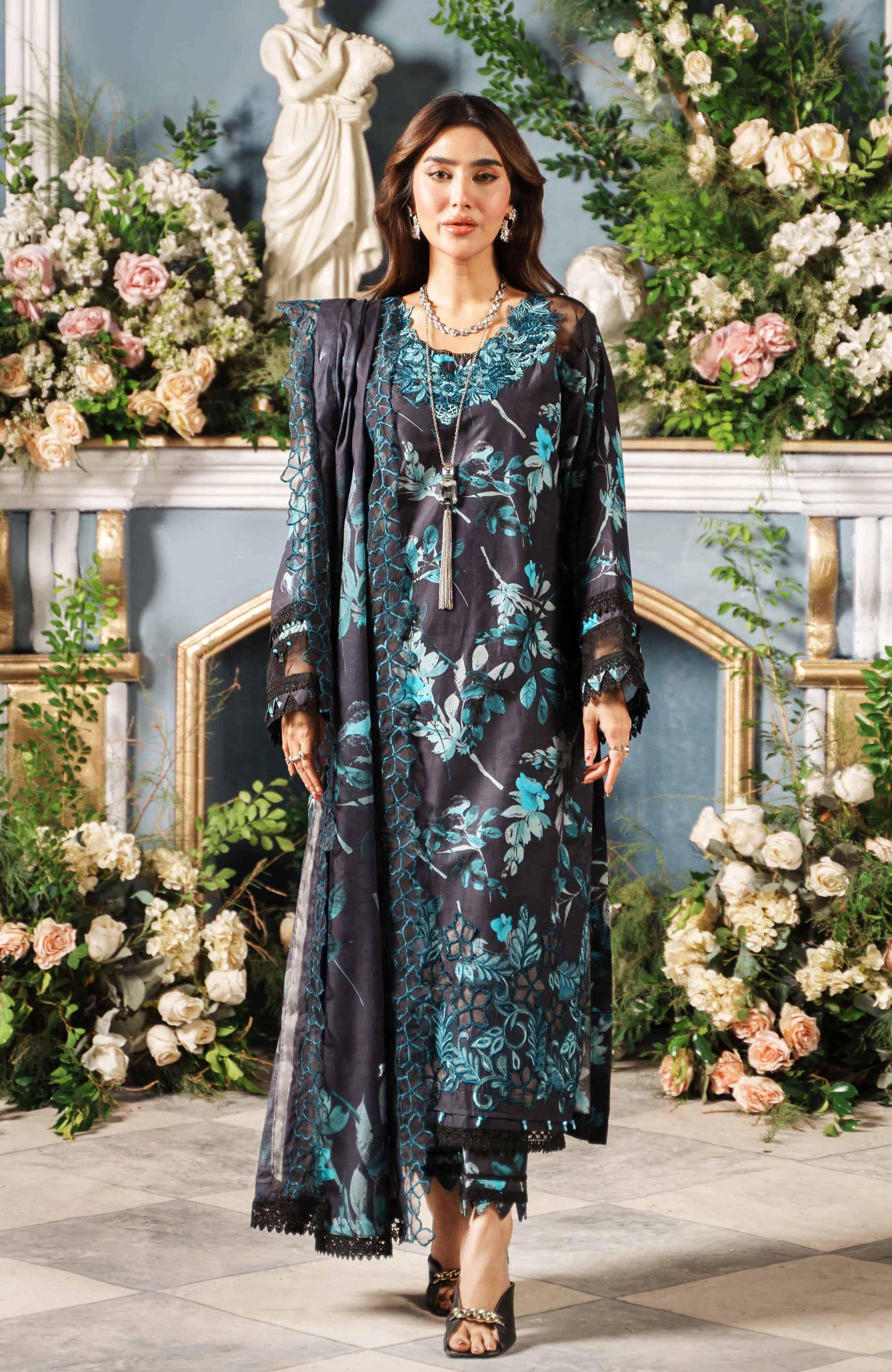 Al Zohaib | Printkari Cutwork Applique 24 | PCA-24-01 - Official Al Zohaib - Agha Fabrics UK