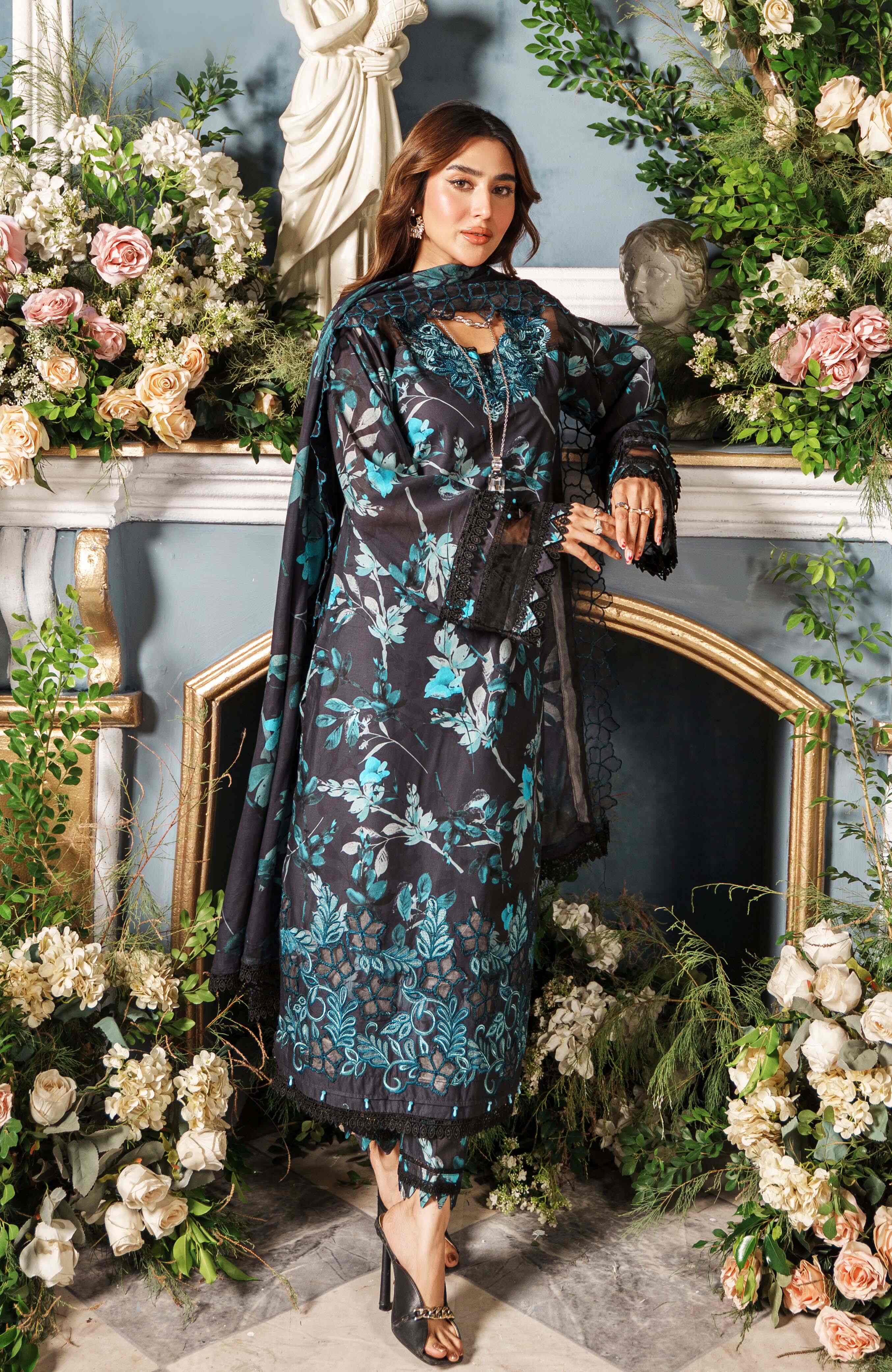 Al Zohaib | Printkari Cutwork Applique 24 | PCA-24-01 - Official Al Zohaib - Agha Fabrics UK