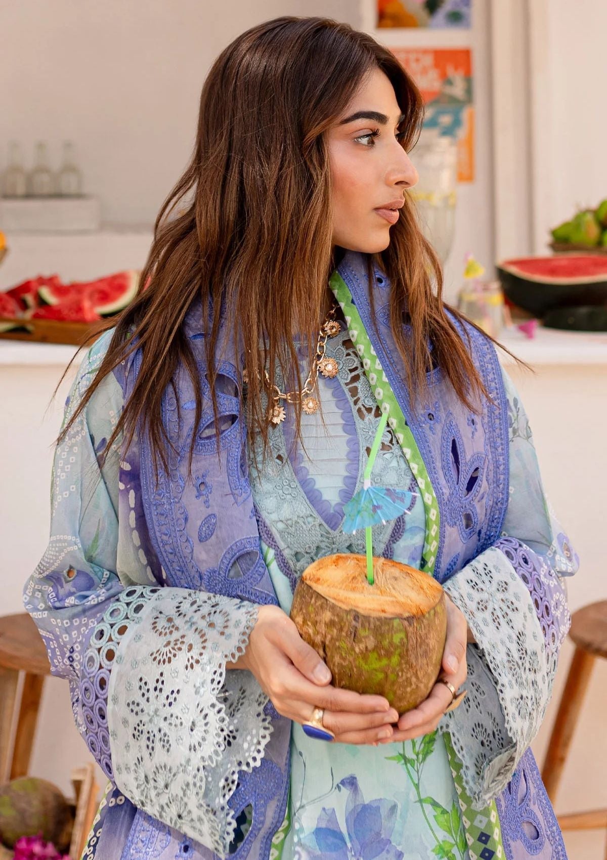 Lawn Collection - Nureh - Gardenia - Embroidered 24 - NS#130 - Official Nureh - Agha Fabrics UK