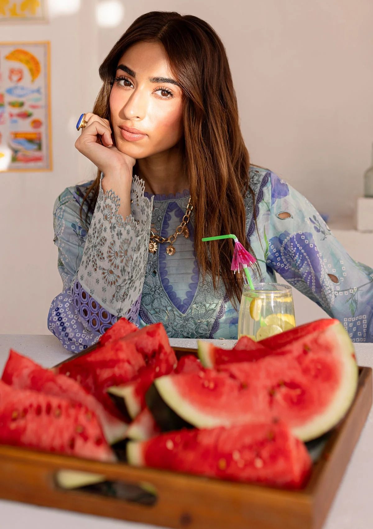 Lawn Collection - Nureh - Gardenia - Embroidered 24 - NS#130 - Official Nureh - Agha Fabrics UK