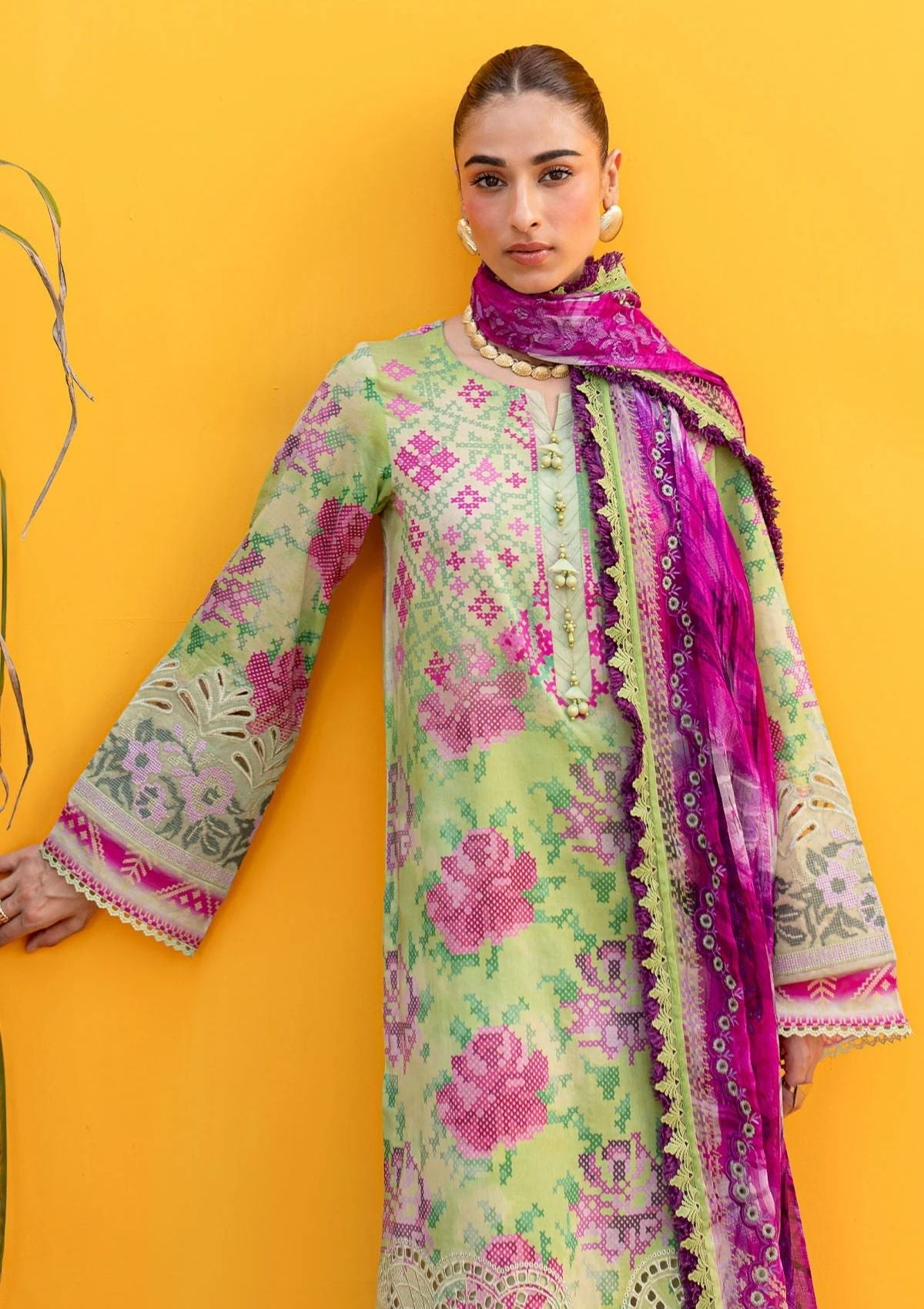 Lawn Collection - Nureh - Gardenia - Embroidered 24 - NS#139 - Official Nureh - Agha Fabrics UK