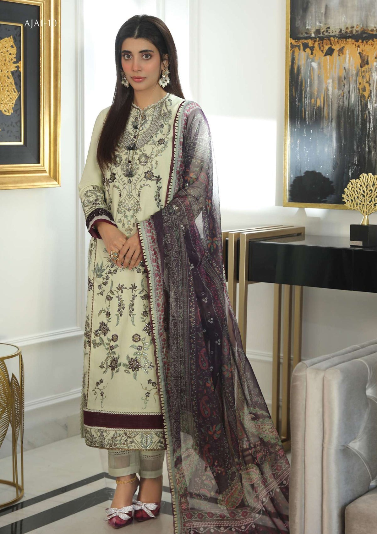 Lawn Collection - Asim Jofa - Aira - AJAI#10 - Official Asim Jofa - Agha Fabrics UK