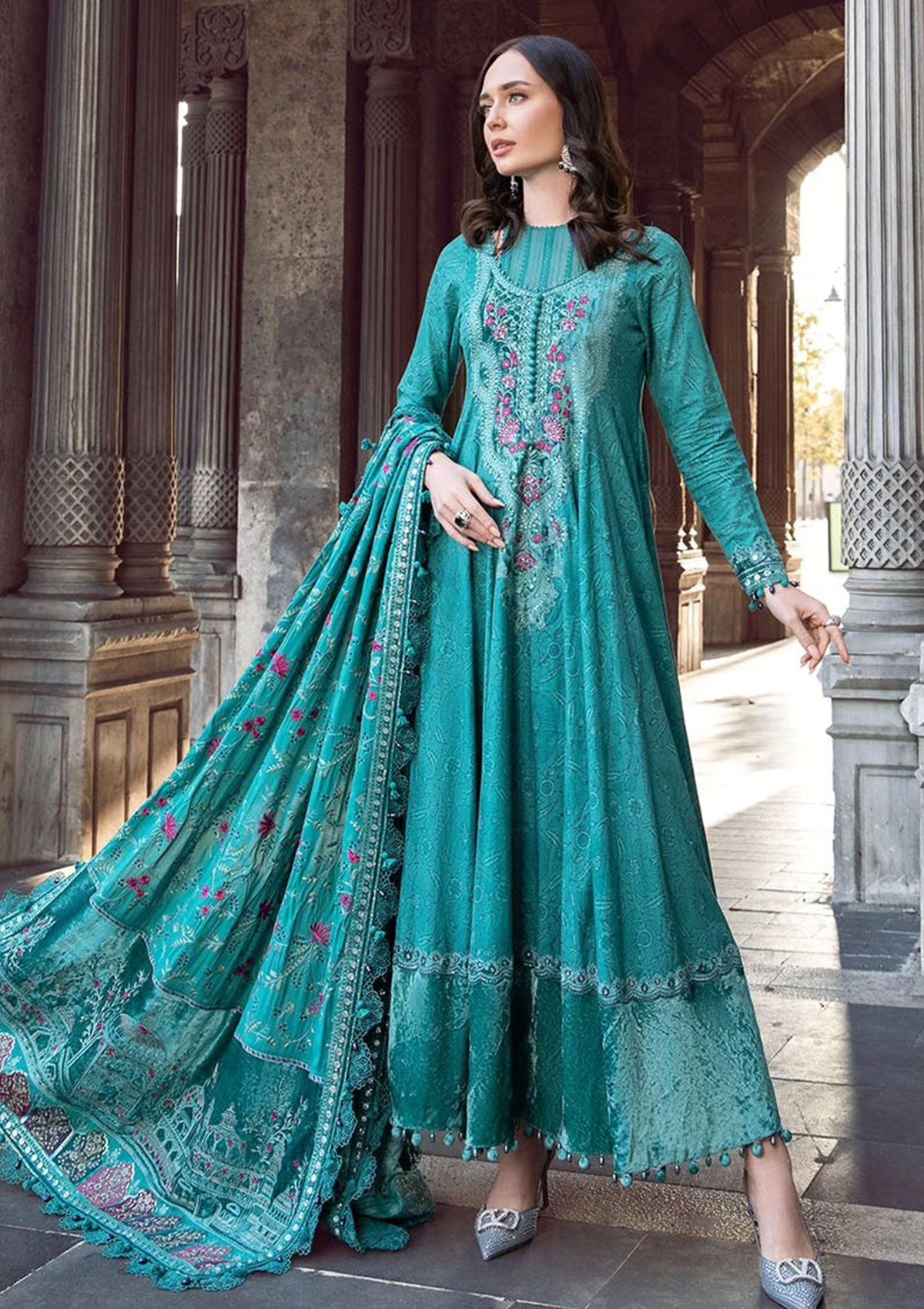 Winter Collection - Maria B - Unstitched - Linen - MBL23#05 - Official Maria B - Agha Fabrics UK