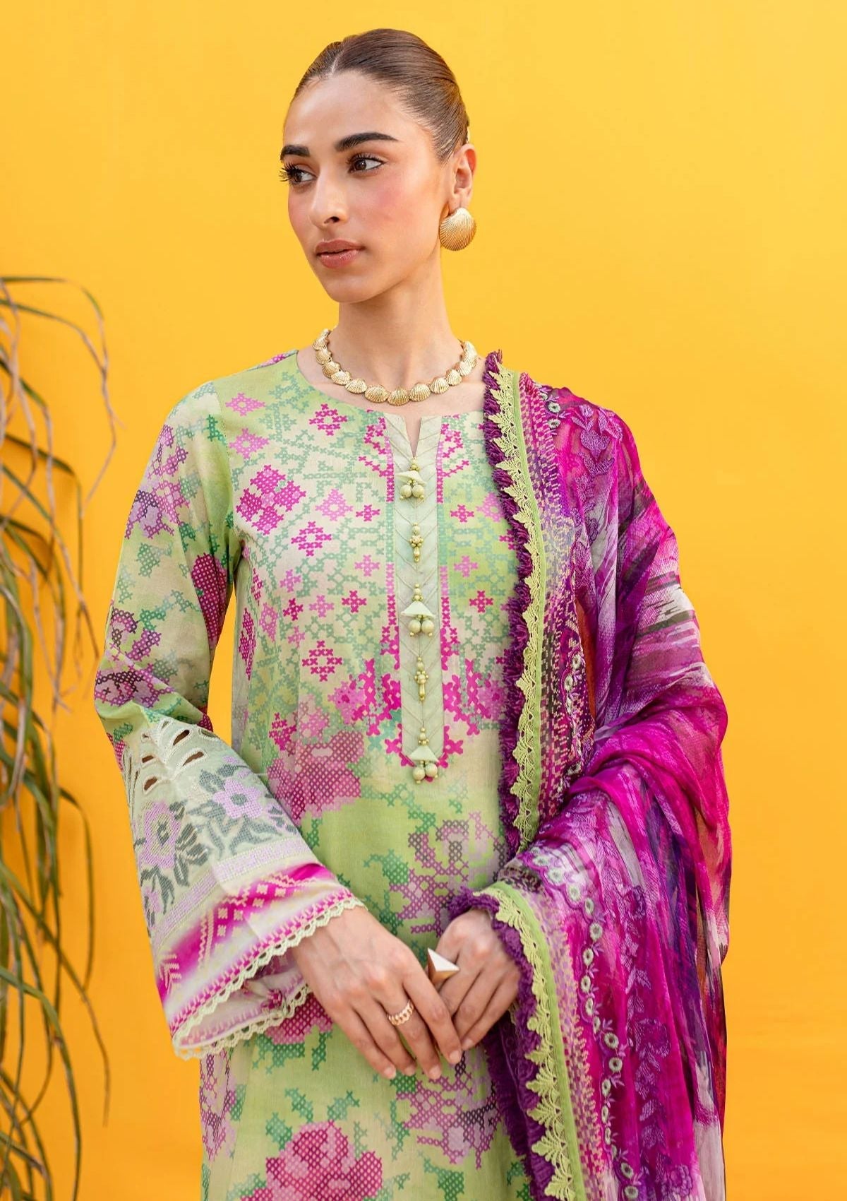 Lawn Collection - Nureh - Gardenia - Embroidered 24 - NS#139 - Official Nureh - Agha Fabrics UK