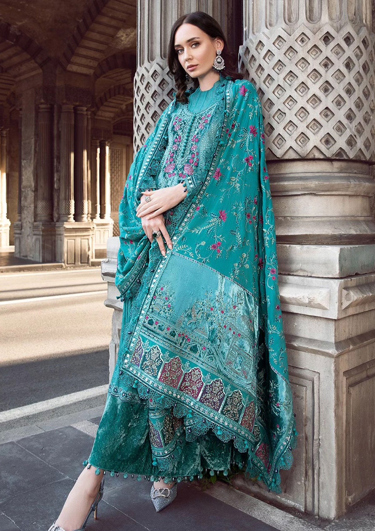 Winter Collection - Maria B - Unstitched - Linen - MBL23#05 - Official Maria B - Agha Fabrics UK