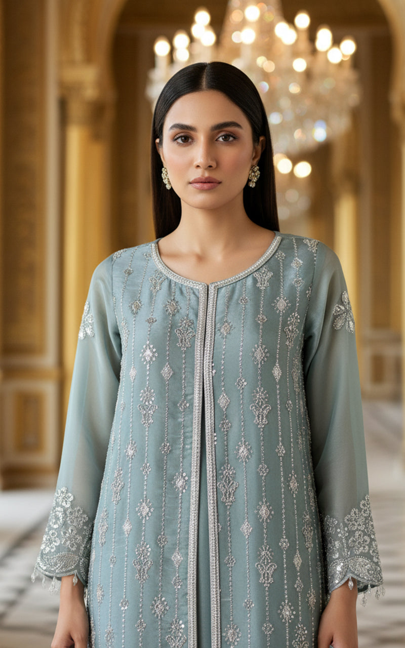 Threads and Motifs | Formal Dresses 25 | Embroidered Shirt With Trouser And Dupatta