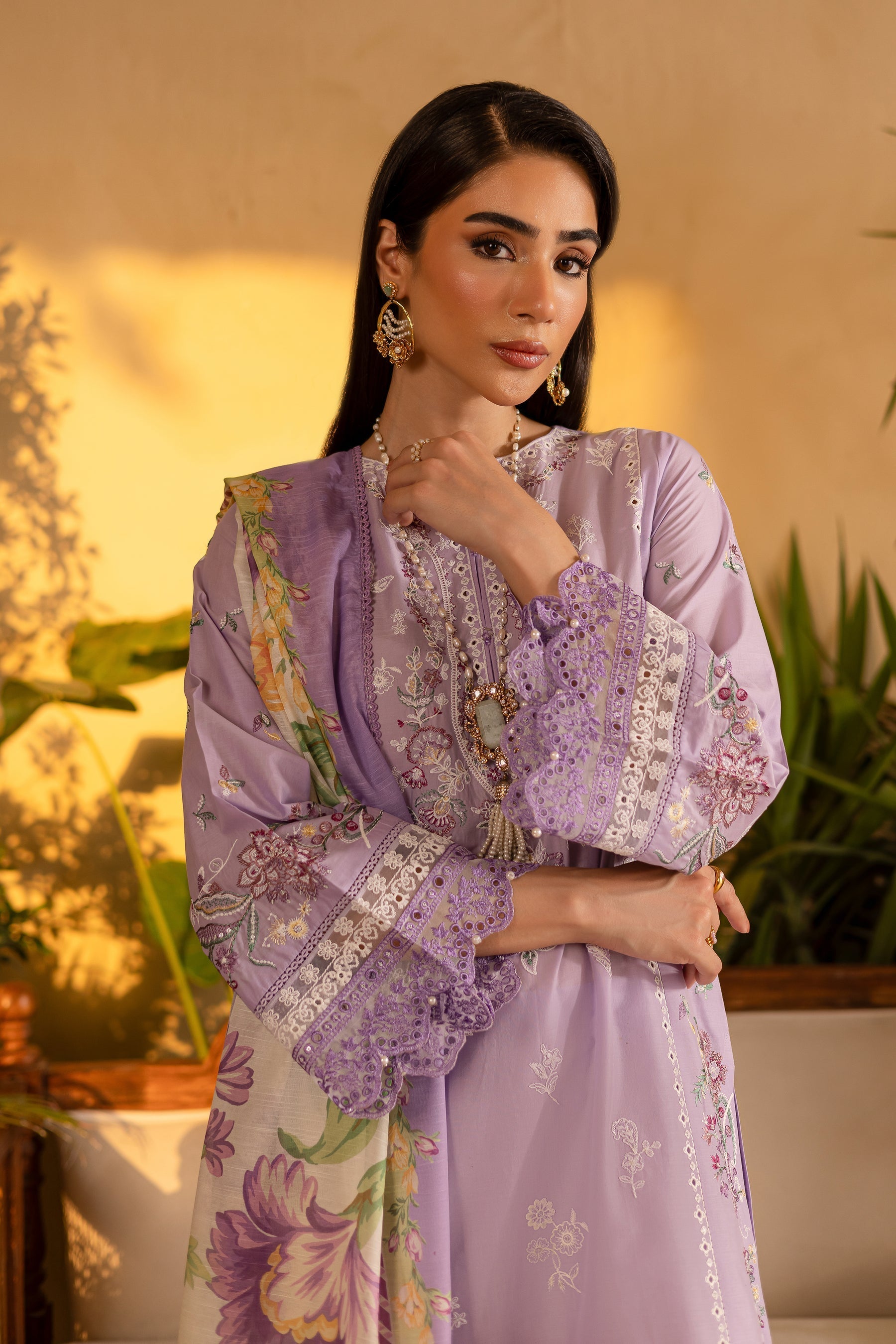 Batik | Nyra Embroidered Summer Solids | Rufna - Official Batik - Agha Fabrics UK