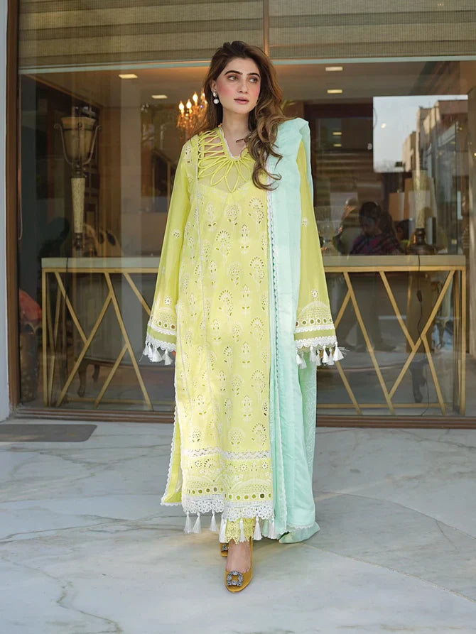 Faiza Faisal | Maya Luxury Lawn | Derya - Official Faiza Faisal - Agha Fabrics UK