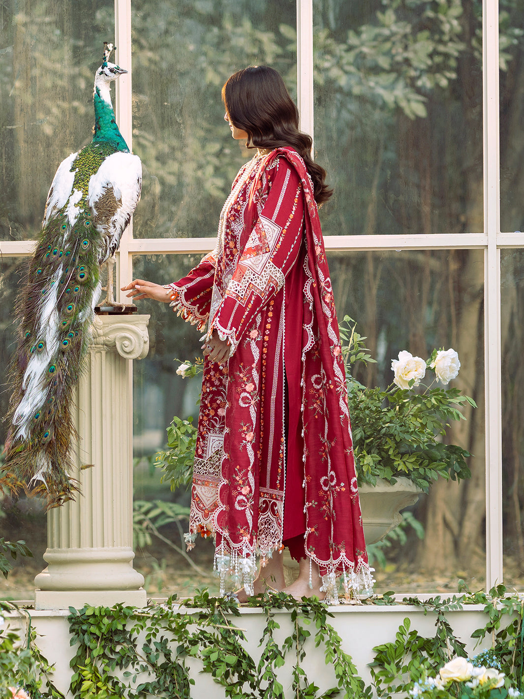 Bin Ilyas | Freesia Embroidered Lawn 25 | 103 - A - Official Bin Ilyas - Agha Fabrics UK