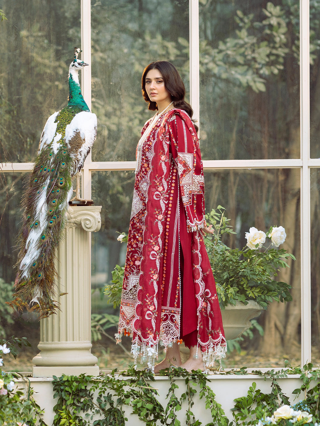 Bin Ilyas | Freesia Embroidered Lawn 25 | 103 - A - Official Bin Ilyas - Agha Fabrics UK