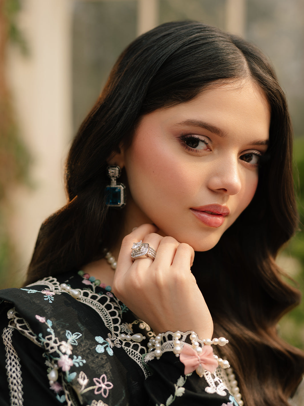 Bin Ilyas | Freesia Embroidered Lawn 25 | 103 - B - Official Bin Ilyas - Agha Fabrics UK