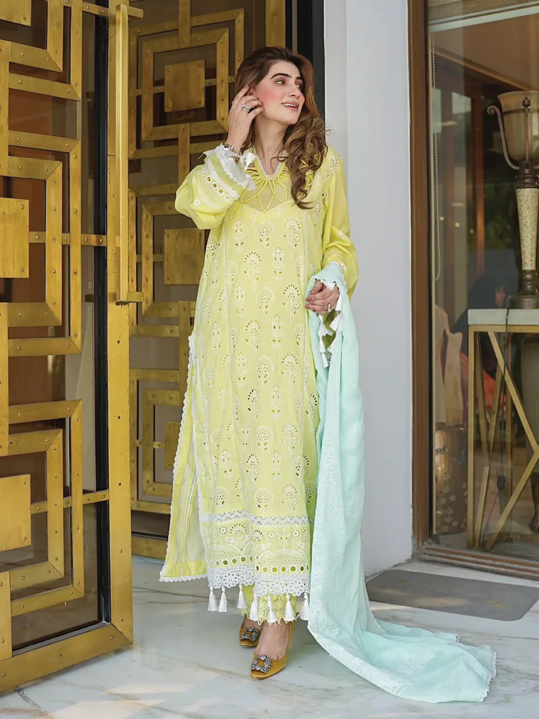Faiza Faisal | Maya Luxury Lawn | Derya - Official Faiza Faisal - Agha Fabrics UK